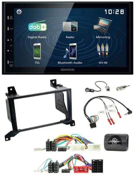 Kenwood 2DIN Bluetooth Lenkrad USB DAB Autoradio für Hyundai Santa Fe CM 2009-20