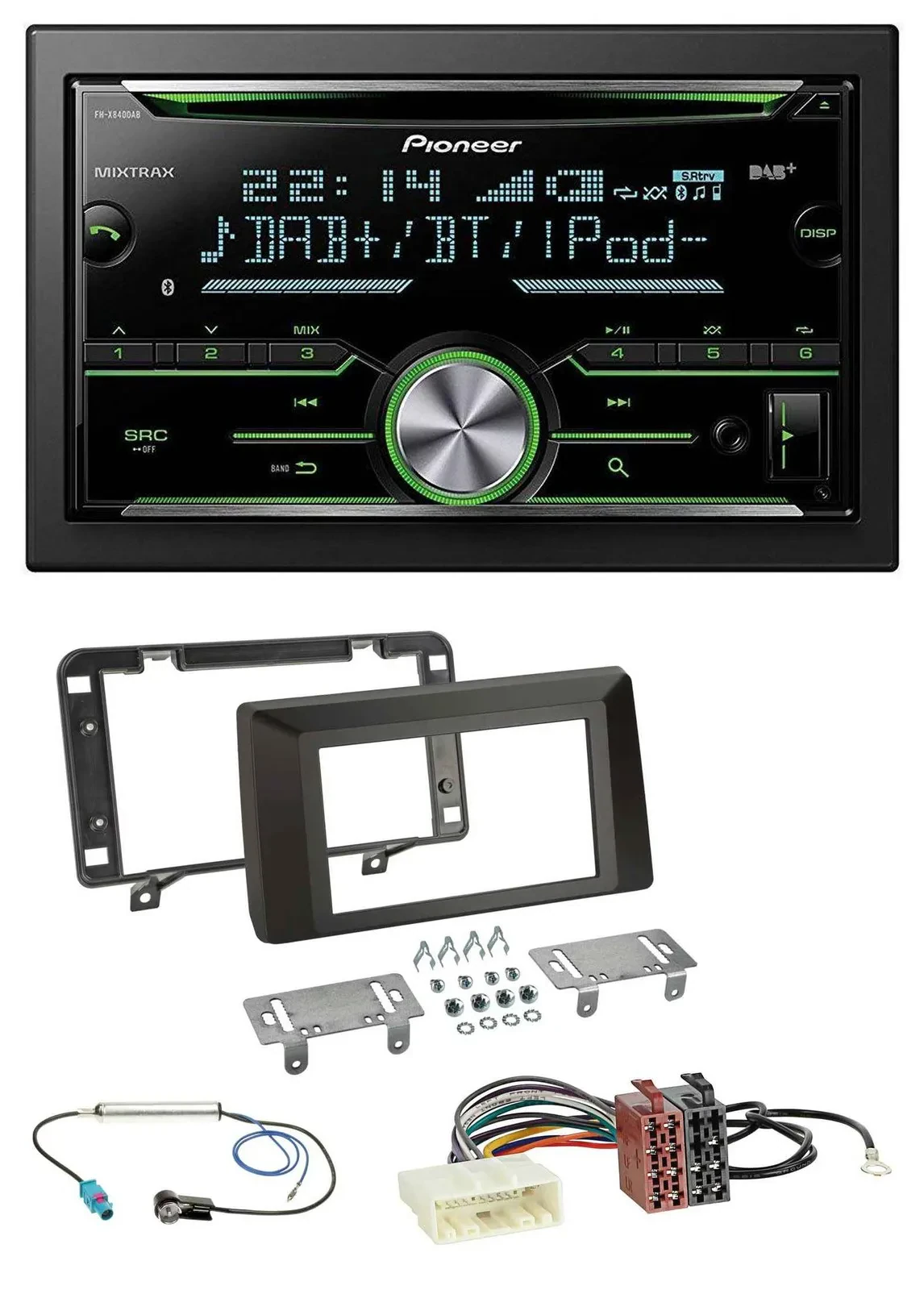 Pioneer Bluetooth MP3 DAB 2DIN USB CD Autoradio für Dacia Duster (ab 2021)