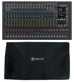 Mackie ONYX24 24-Channel Analog Mixer w/USB/3-Band EQ/Bluetooth+Dust Cover