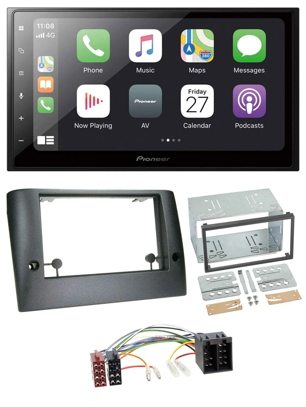 Pioneer MP3 Bluetooth DAB 2DIN USB Autoradio für Fiat Stilo (ab 2005)