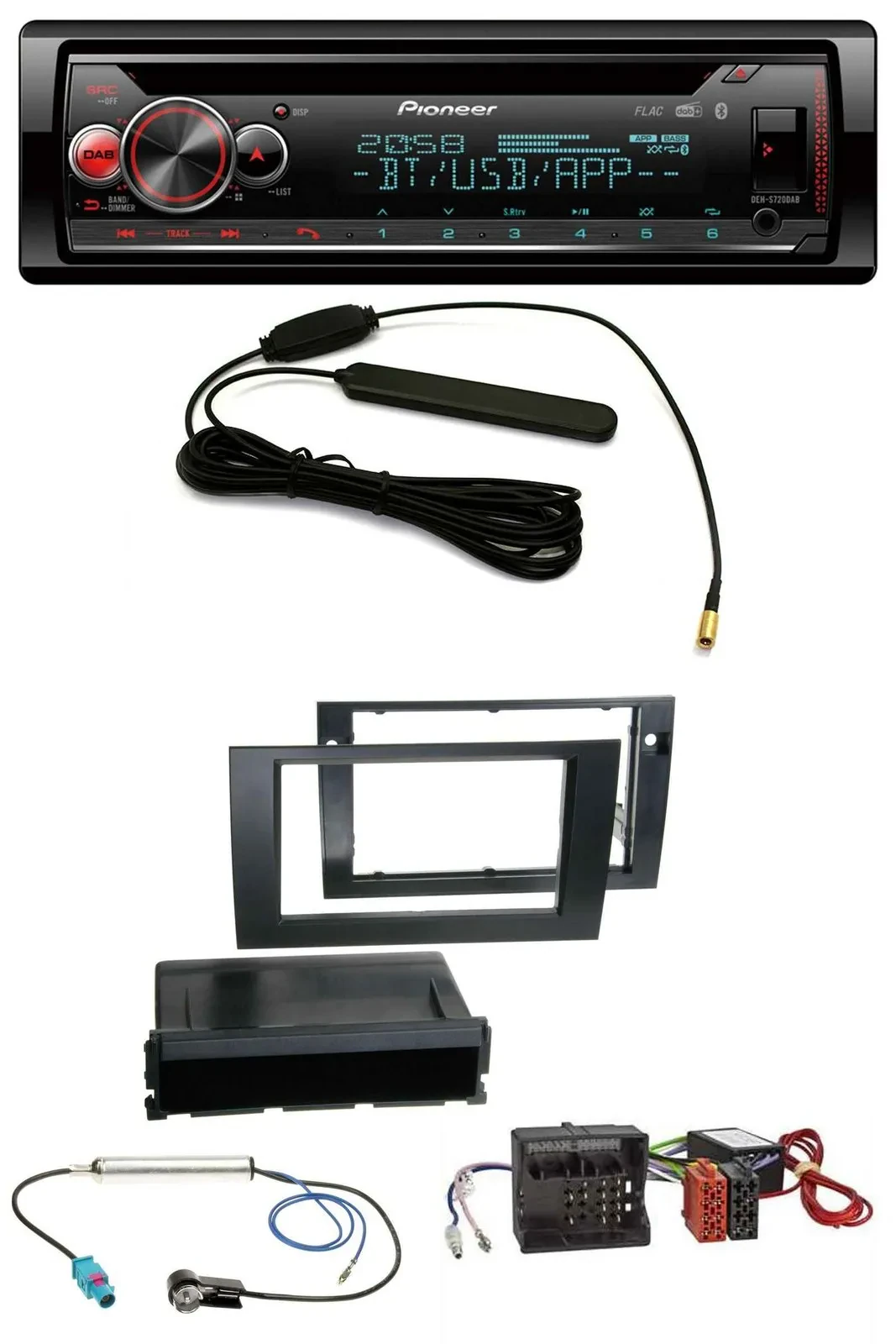Автомагнитола Pioneer USB DAB MP3 Bluetooth CD для Audi A4 B7 (2004–2008) Symphony
