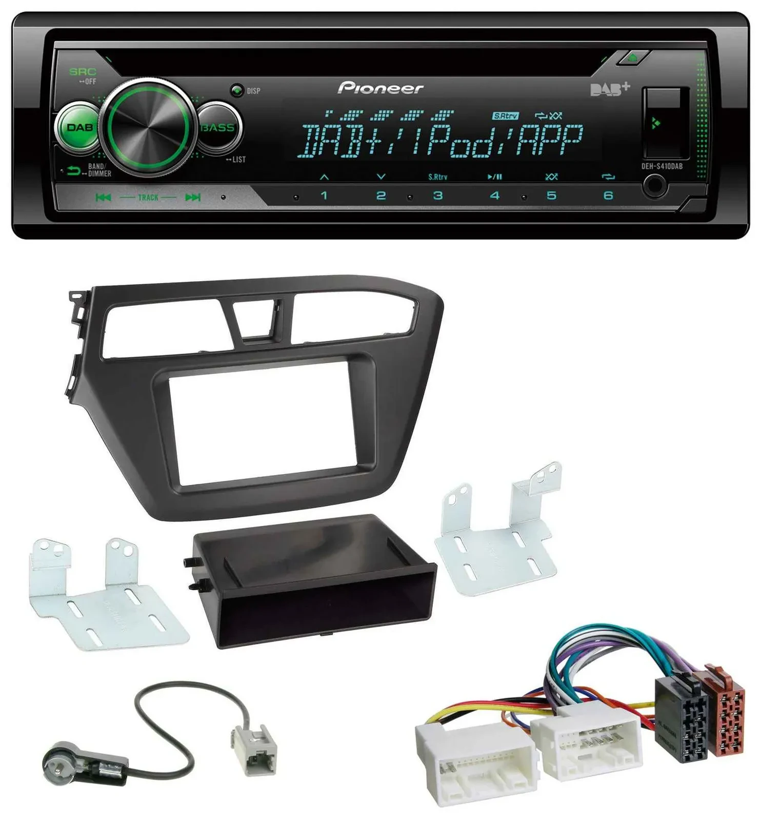 Автомагнитола для Hyundai i20 (2014–2020) Pioneer USB MP3 DAB AUX CD