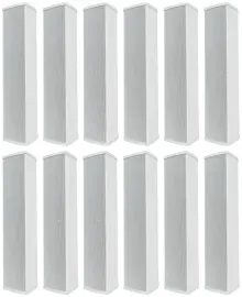 12) Rockville WET ARRAY 5 WHITE Line Array Speakers For church/School/Auditorium