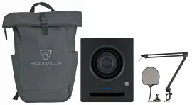 Presonus Eris Pro 4 4" Powered Studio Monitor+Mic Boom Arm+Pop Filter+Backpack