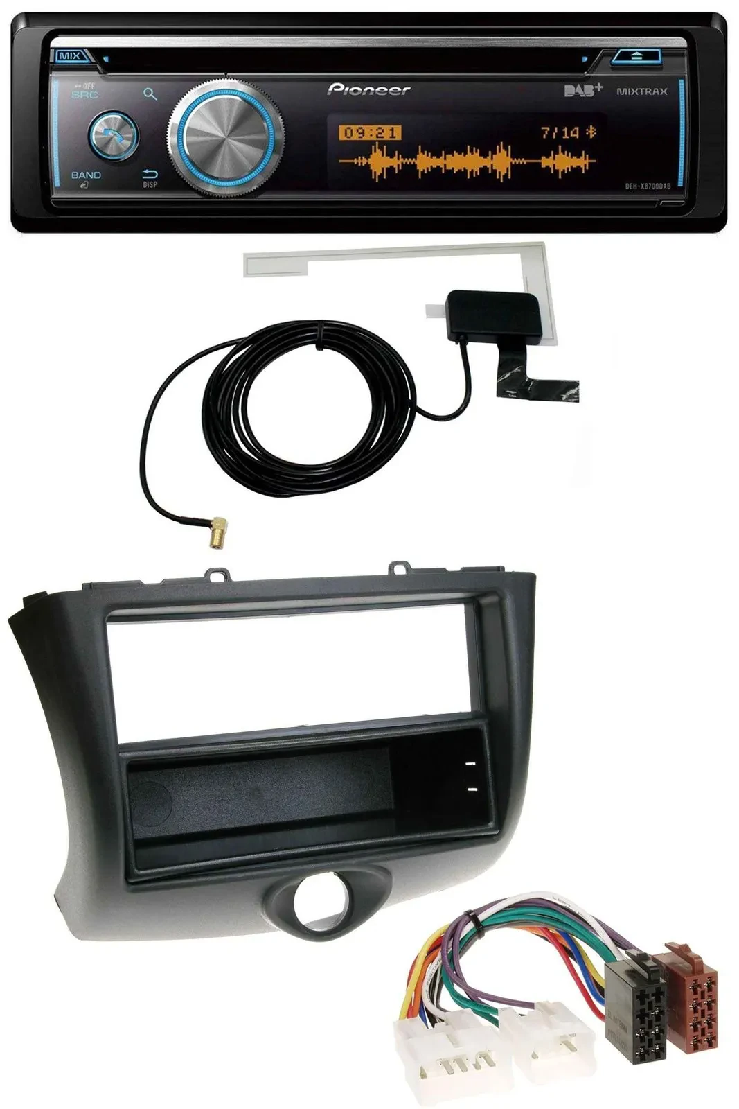 Автомагнитола Pioneer Bluetooth, DAB, MP3, USB, CD для Toyota Yaris (2003–2006)
