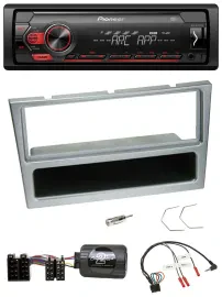 Автомагнитола Pioneer 1-DIN, DAB, USB, MP3, для Opel Corsa C (2000–2004), серебристая