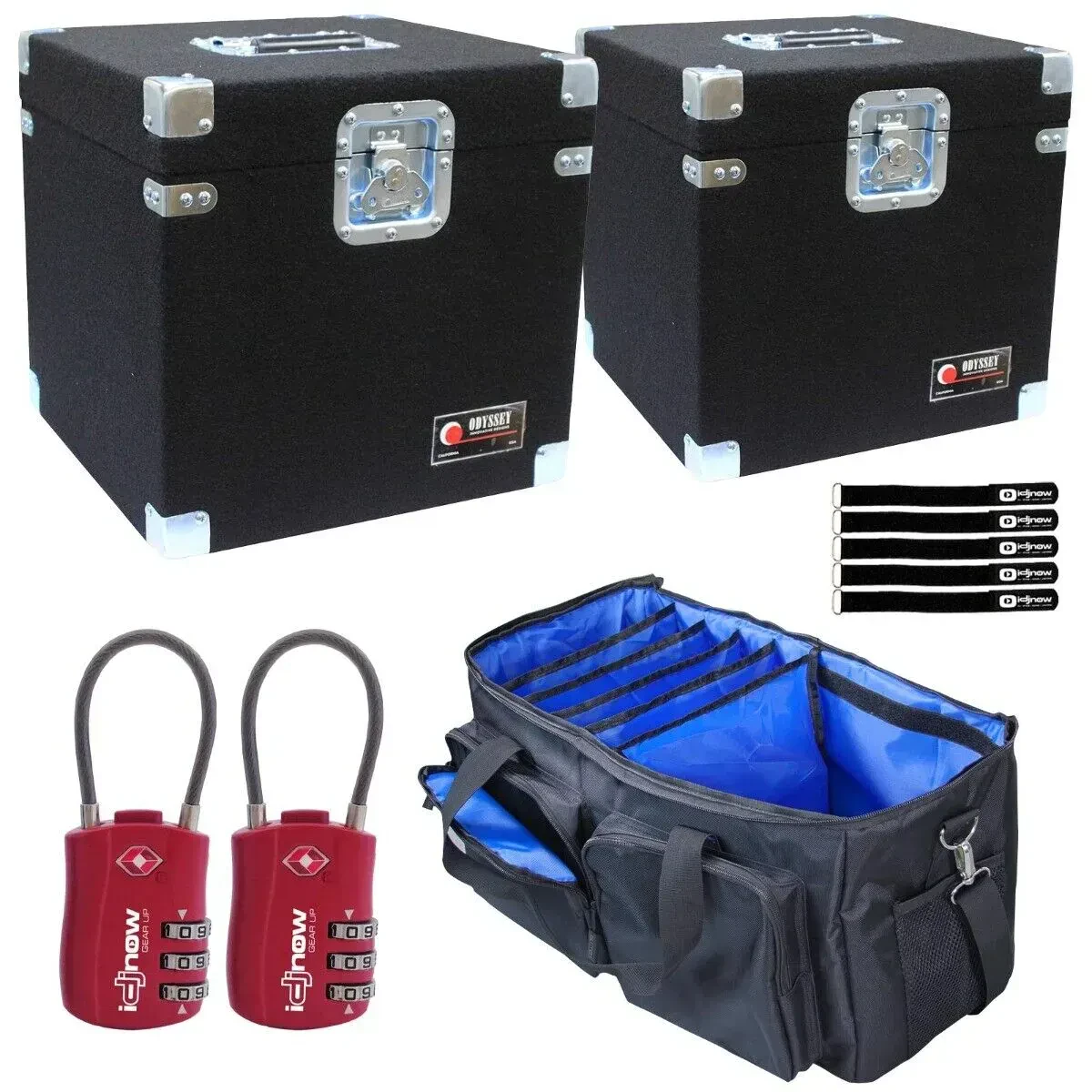 Кейс для виниловых пластинок Odyssey CLP100P 12" (набор, пара) с сумкой для аксессуаров