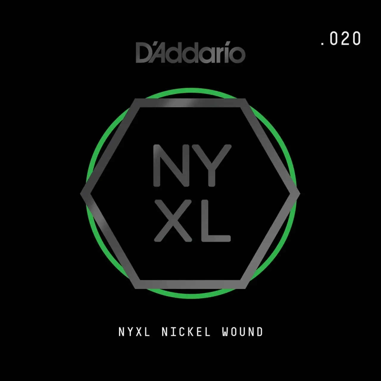Струна одиночная D'Addario NYNW020 NYXL Nickel Wound Single 020