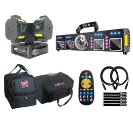 SPIN-FURY Motion Strobe/Laser BEAM-JAM Bar DMX LED DJ Stage Effect Fixtures Pack