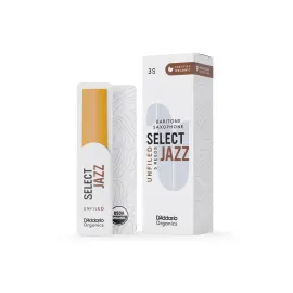 Трости для баритон-саксофона D'Addario Organic Select Jazz Unfiled размер 3S, 5 шт
