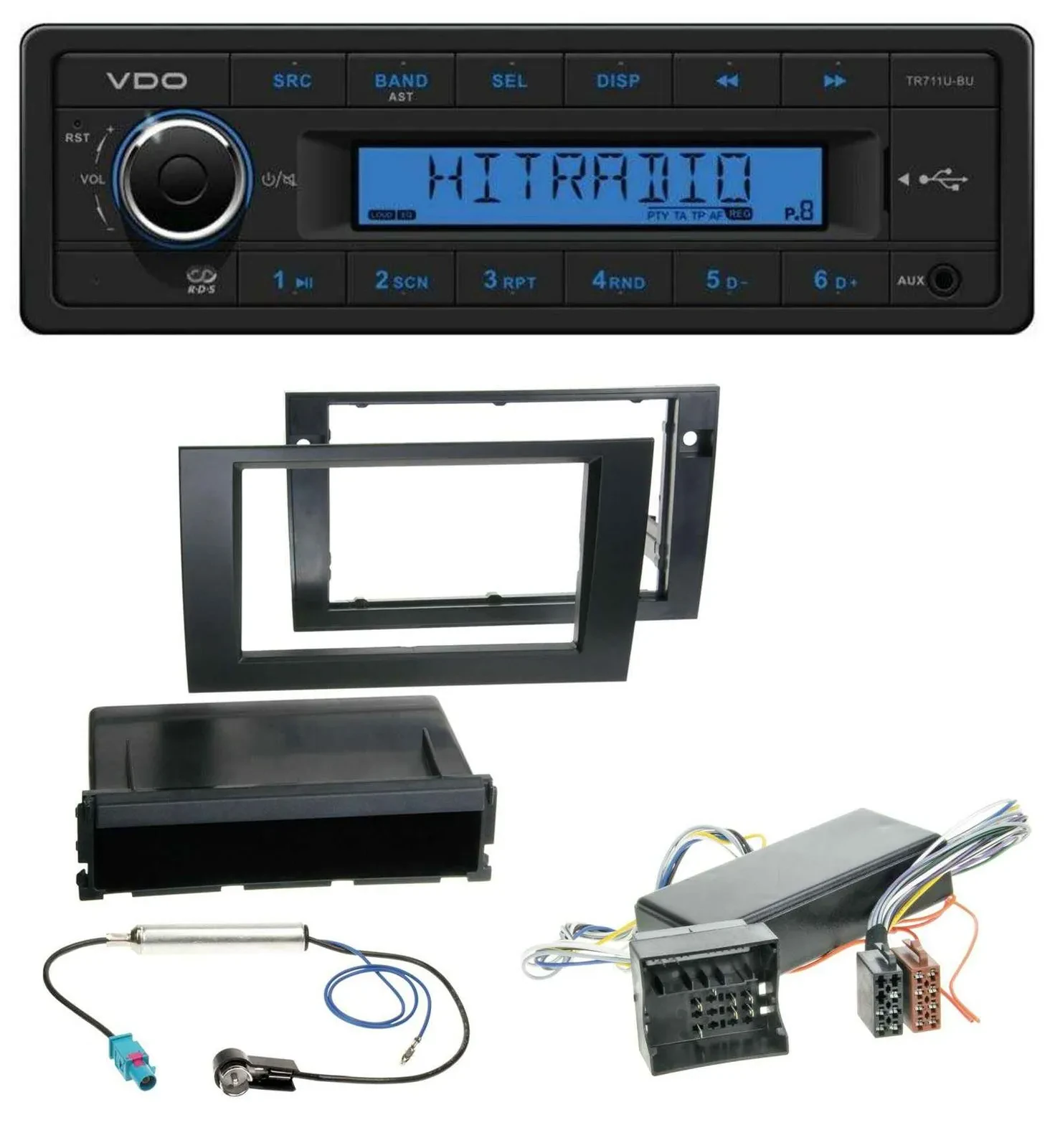 VDO AUX 1DIN MP3 USB Autoradio für Audi A4 04-08 B7 Symphony Bose Aktivsystem MO