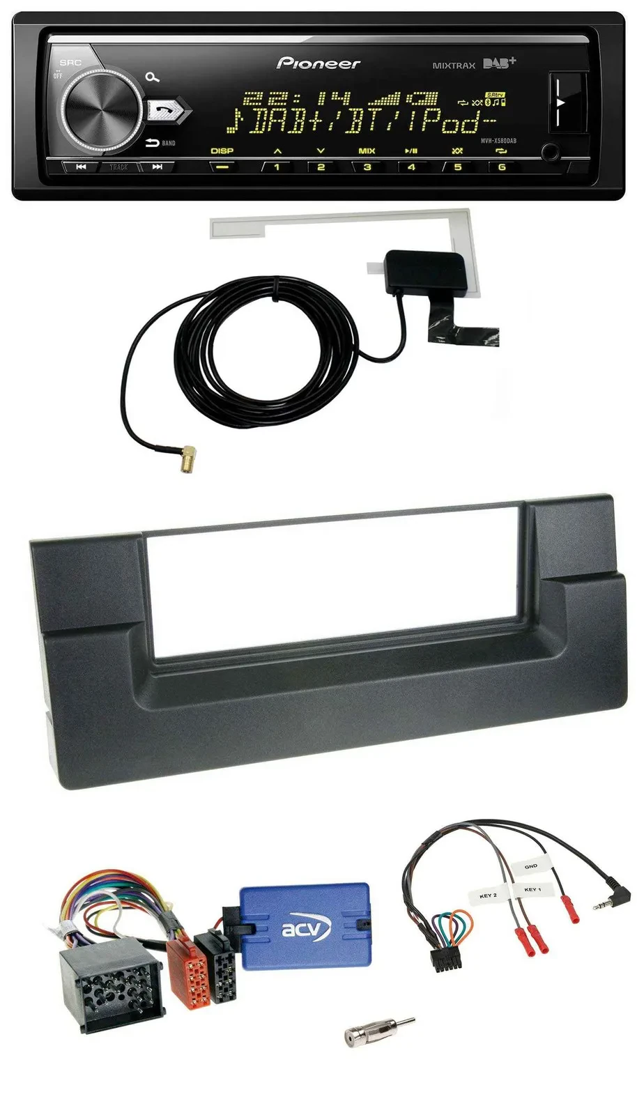 Pioneer Bluetooth DAB USB Lenkrad Autoradio für BMW 5er E39 1996-2001