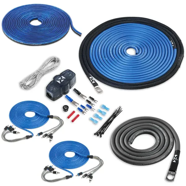 NVX XKIT88 OFC 8‑Gauge 8‑Ch Amplifier Wiring Kit with RCA