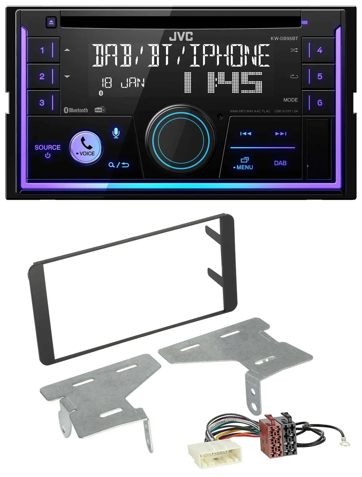 JVC MP3 USB 2DIN DAB Bluetooth CD Autoradio für Subaru BRZ (ab 2012)