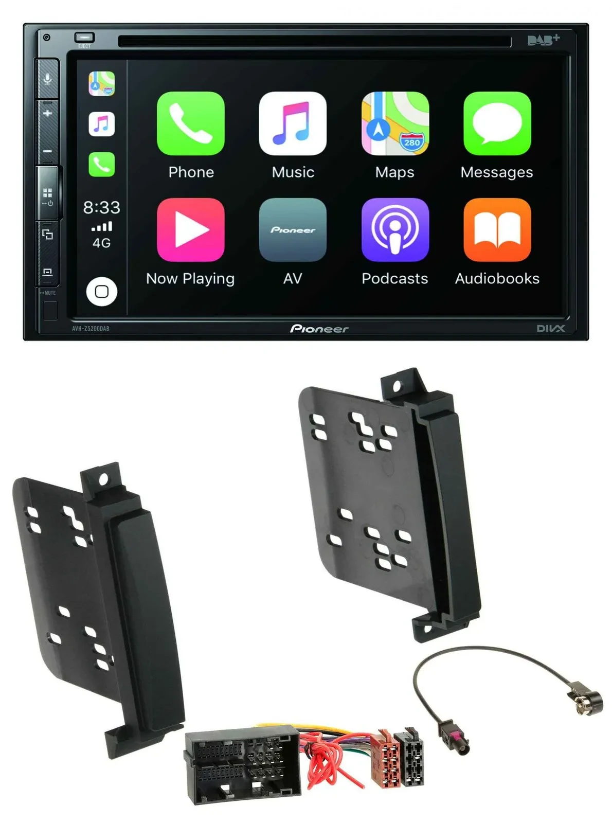 Pioneer DVD 2DIN MP3 DAB Bluetooth USB Autoradio für Jeep Grand Cherokee Dodge D