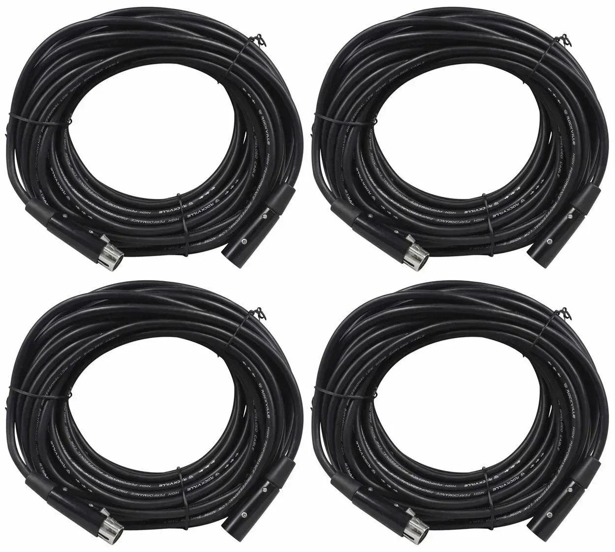 DMX-кабель Rockville RDX5M50 Black 15 м (4 штуки)