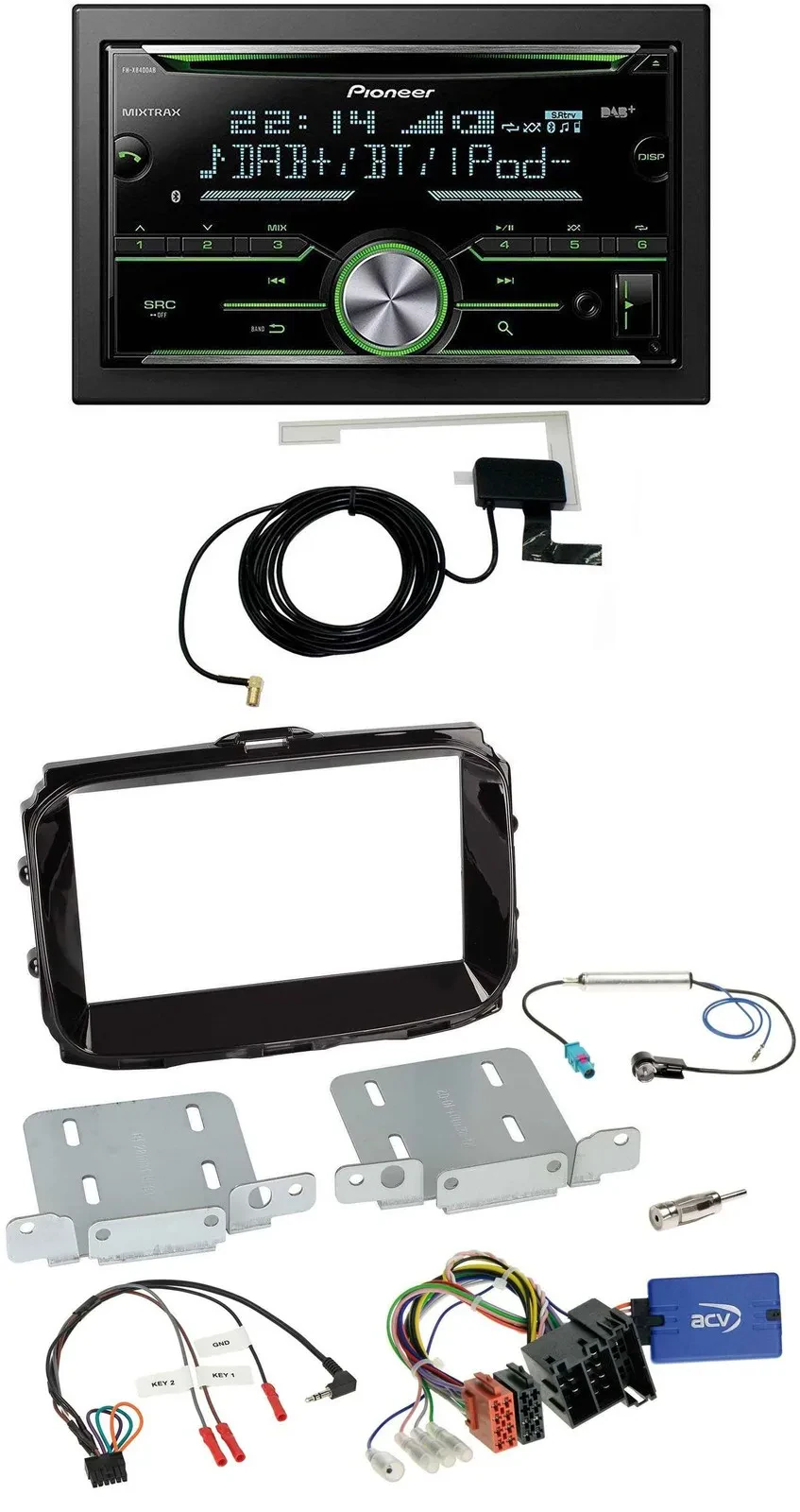 Автомагнитола Pioneer 2DIN, CD, USB, Bluetooth, DAB для Alfa Romeo Giulietta (2013-)