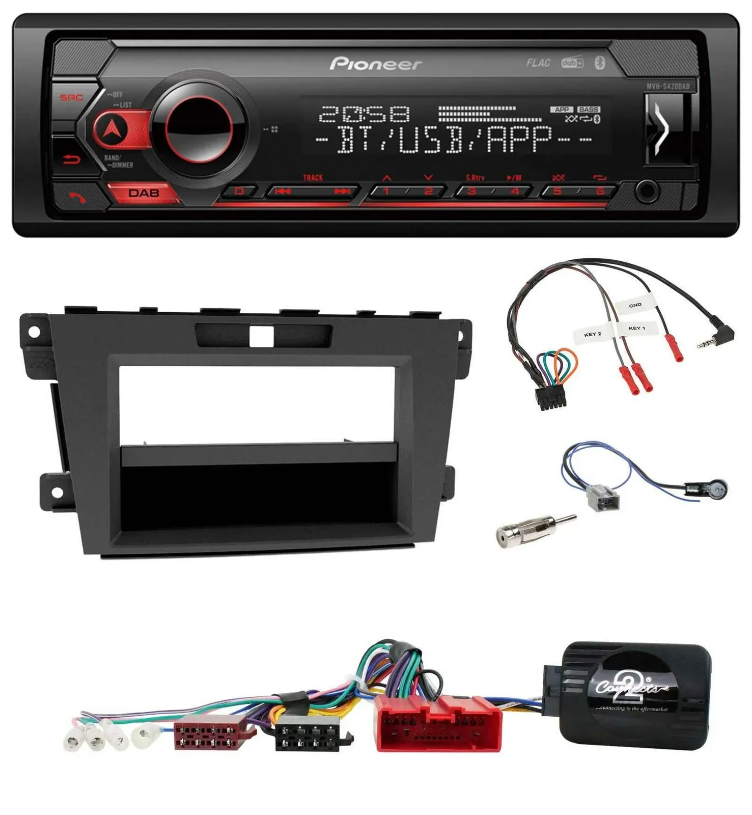 Pioneer Lenkrad USB DAB Bluetooth Autoradio für Mazda CX-7 2009-2013
