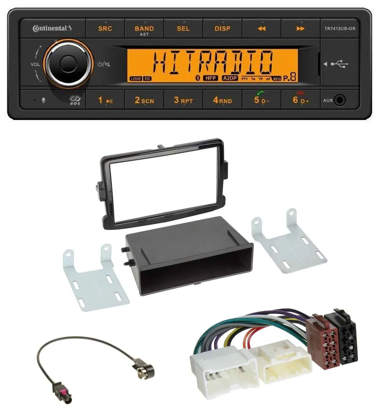 Continental MP3 Bluetooth AUX USB Autoradio für Dacia Lodgy Sandero Opel Vivaro