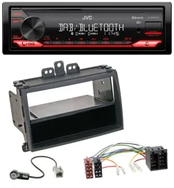 JVC Bluetooth USB DAB MP3 Autoradio für Hyundai i20 08-11 Rubber-Touch Ablagefac
