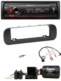 Pioneer Lenkrad USB DAB Bluetooth Autoradio für Fiat Panda 2012-2020 schwarz
