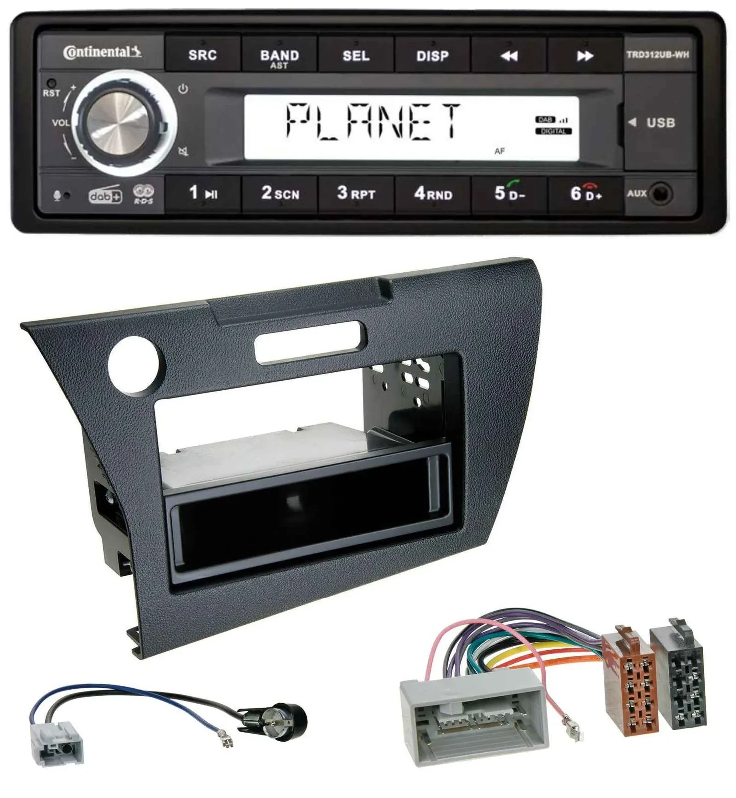 Continental USB 1DIN AUX DAB MP3 Autoradio für Honda CR-Z (ZF1, ab 2010)