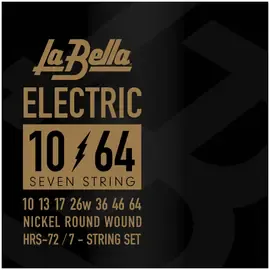Струны для 7-струнной электрогитары La Bella HRS-72 Nickel Electric 10-64