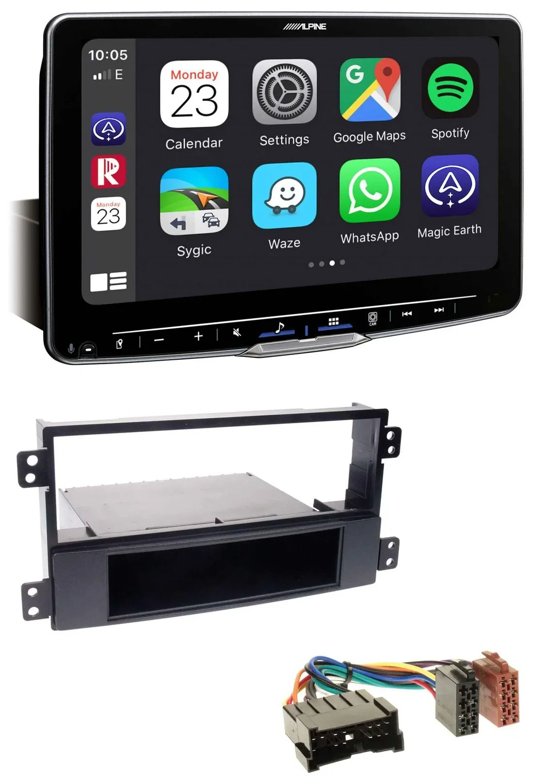 Alpine Bluetooth MP3 USB DAB Autoradio für Hyundai Sonata NF 02-05 schwarz