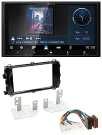 Kenwood Bluetooth 2DIN USB DAB MP3 Autoradio für Toyota Auris (ab 2013)