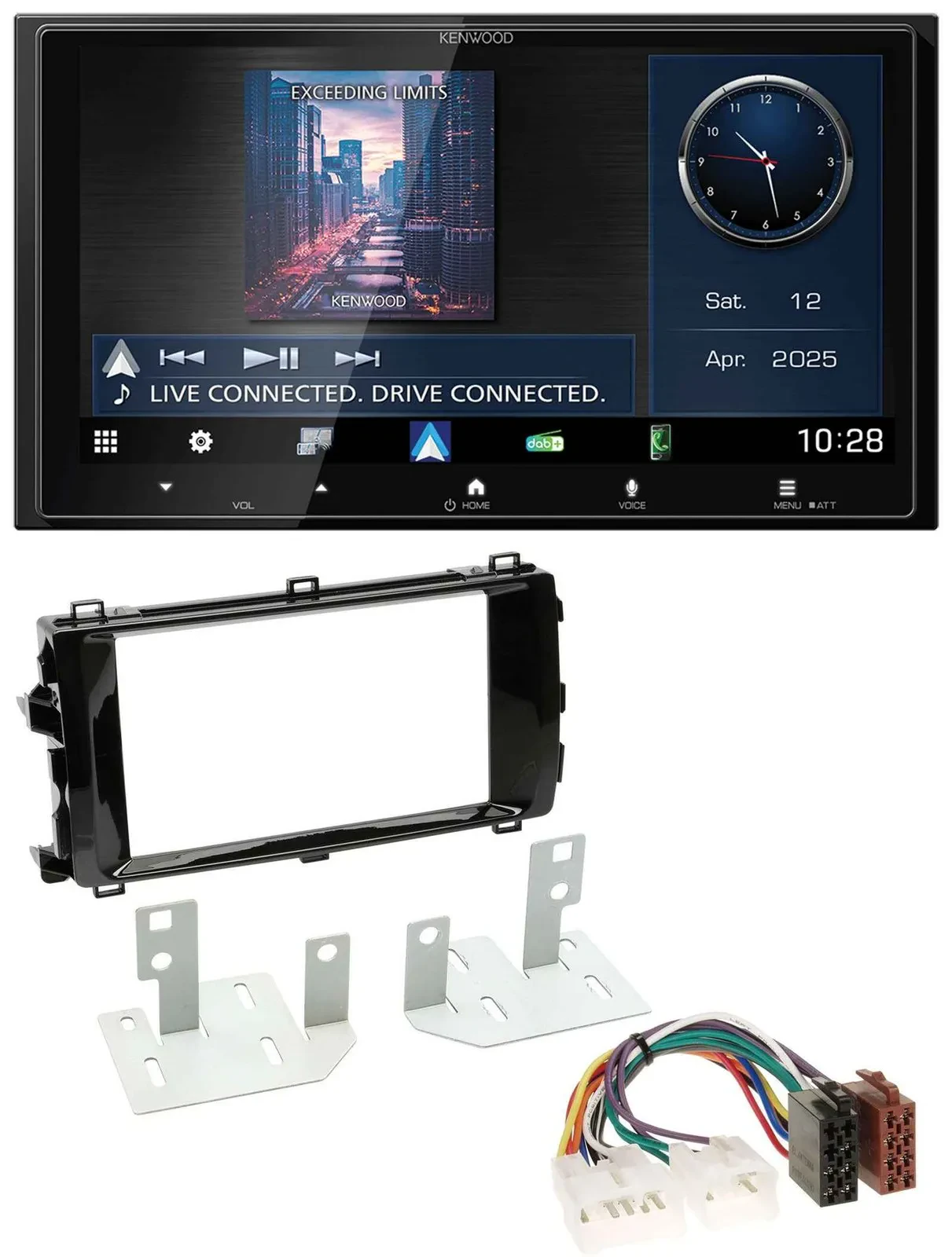 Kenwood Bluetooth 2DIN USB DAB MP3 Autoradio für Toyota Auris (ab 2013)