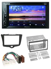 Автомагнитола Pioneer 2DIN Bluetooth USB DVD DAB для Toyota Yaris (2003–2005)