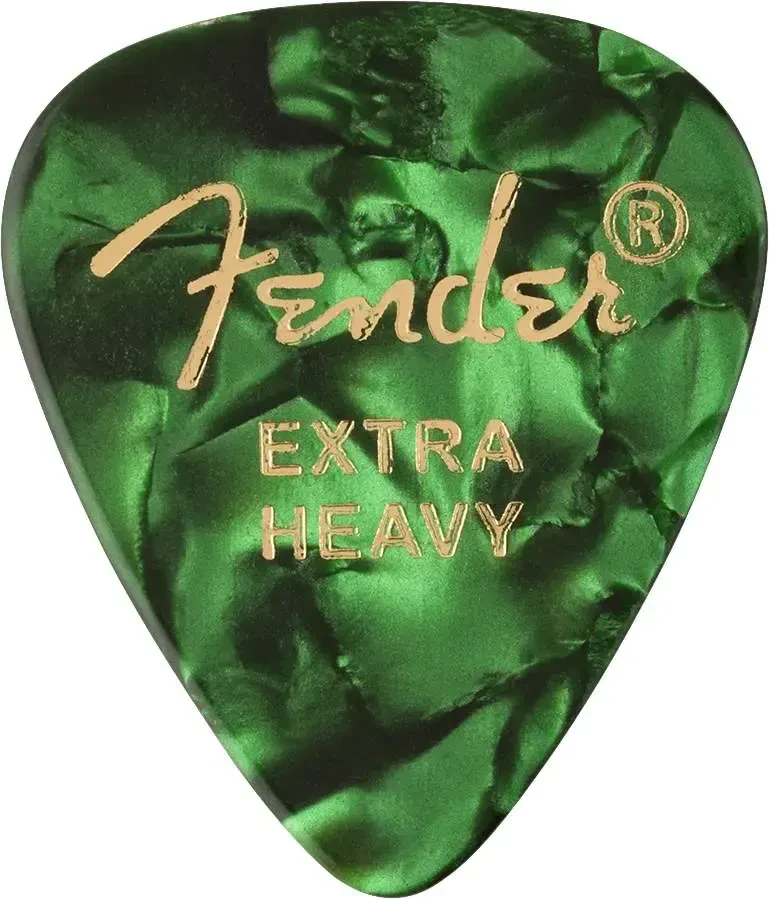 Медиаторы FENDER 351 Shape Premium Picks Extra Heavy Green Moto 12 Count, 12 штук, 1.2 мм
