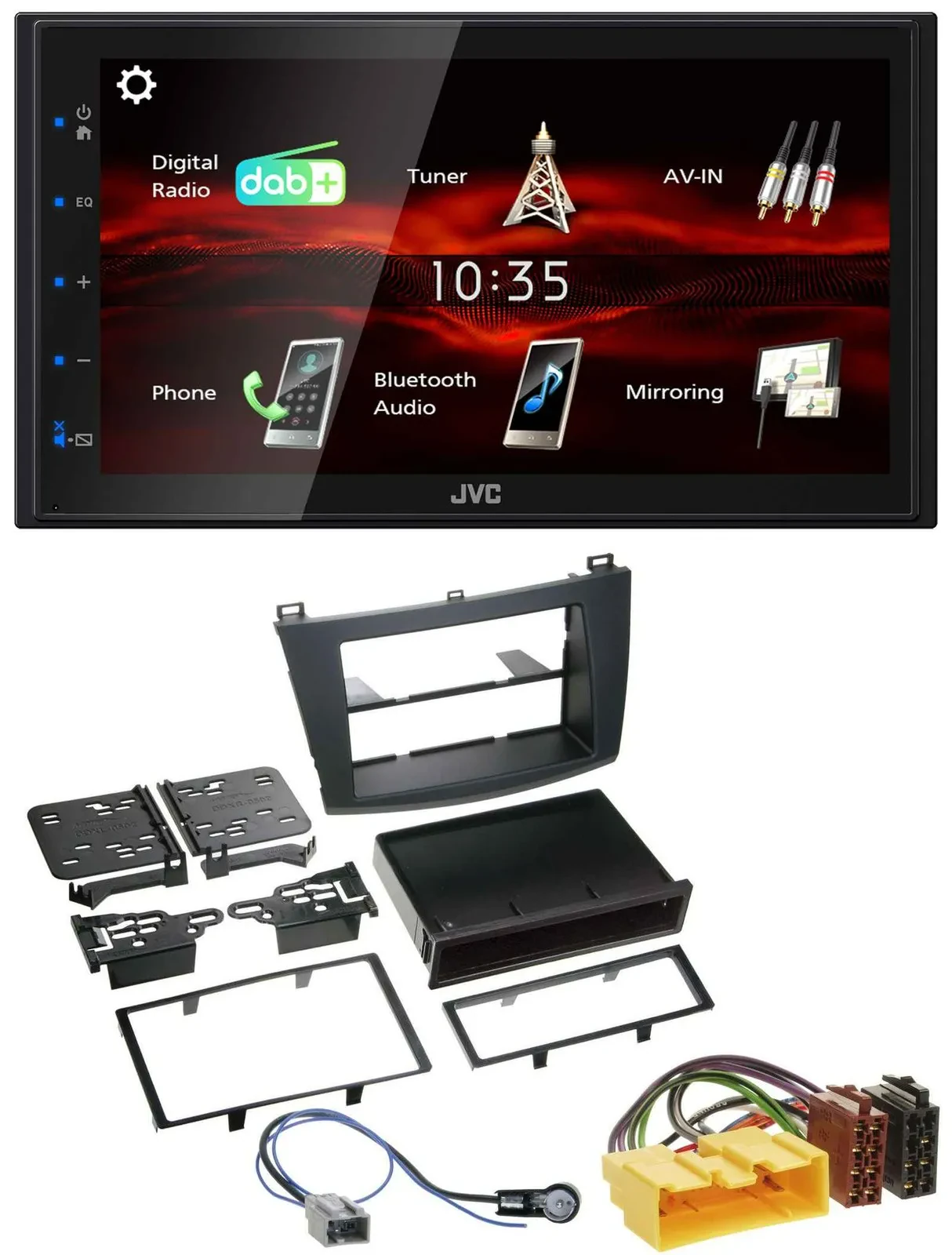 JVC USB Bluetooth MP3 DAB 2DIN Autoradio für Mazda 3 (2009-2013)