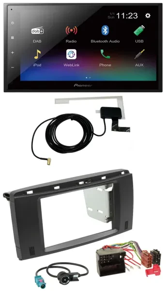 Pioneer DAB MP3 Bluetooth 2DIN USB Autoradio für Mercedes R-Klasse 2006-2012