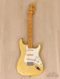 Электрогитара Fender Yngwie Malmsteen Stratocaster ST72-95DM Order Made Yellow White Japan 1989