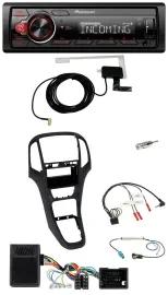 Pioneer MP3 Lenkrad CD DAB USB Autoradio für Opel Astra J 2009-2016 Perl schwarz