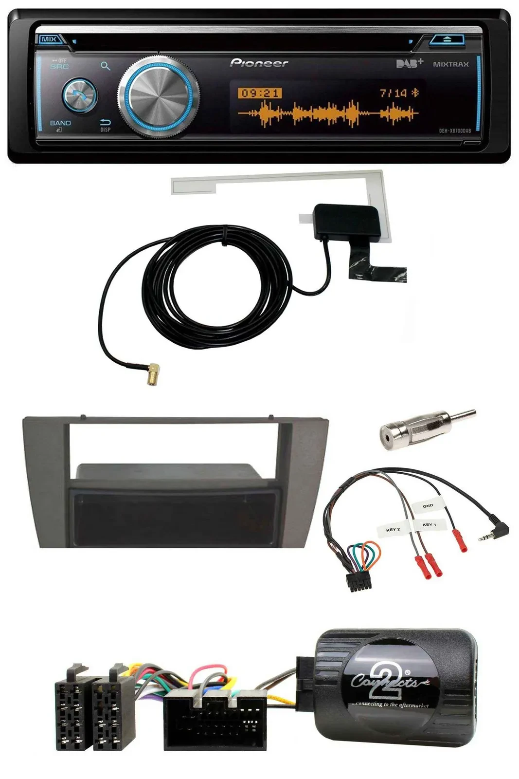 Pioneer Bluetooth DAB Lenkrad USB CD Autoradio für Jaguar X-Type S-Type 2003-200