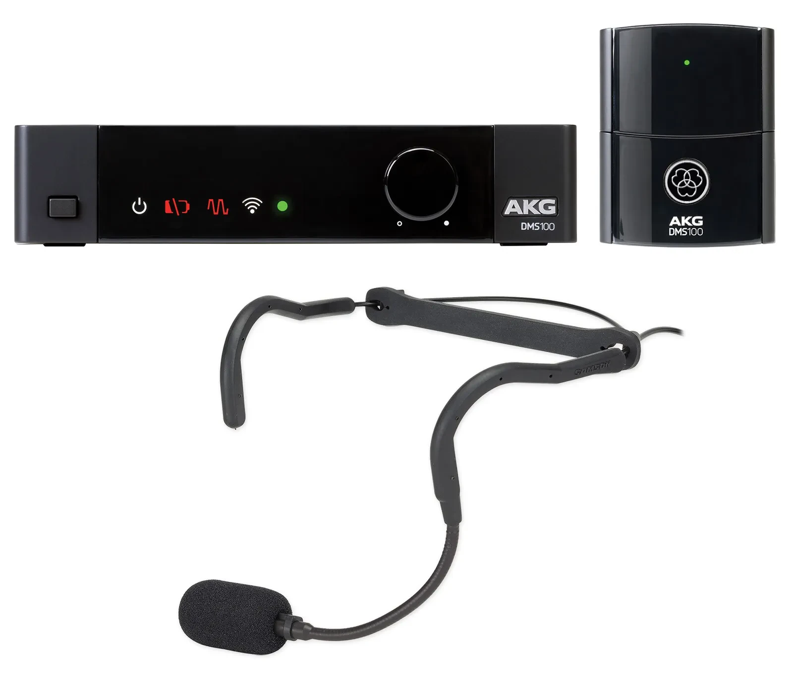 Samson QEX Fitness Headset Microphone Mic+AKG Digital Bodypack Yoga/Spin/Pilates