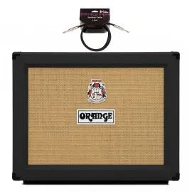 Orange PPC212OB 120W Open Back Black Cabinet with 3 Feet Speaker Cable Bundle