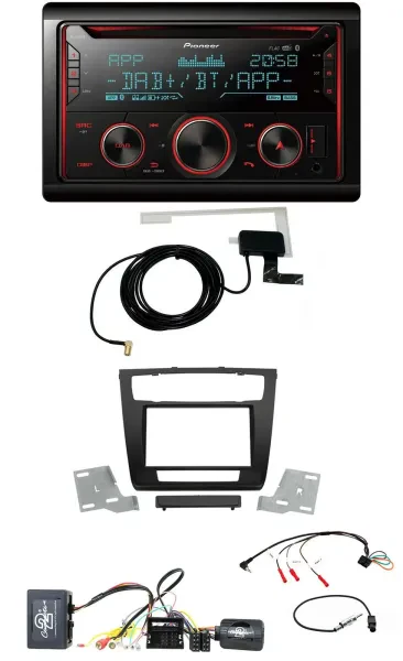 Pioneer 2DIN Lenkrad DAB USB CD Bluetooth Autoradio für BMW 1er Aktiv aut. Klima