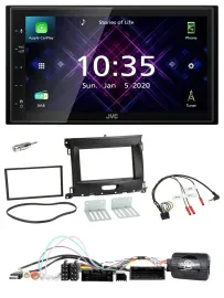 JVC DAB 2DIN Lenkrad Bluetooth USB Autoradio für Ford Ranger XL ab 02/2016