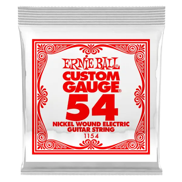 Струна для электрогитары Ernie Ball P01154 Custom gauge, сталь никелированная, калибр 54