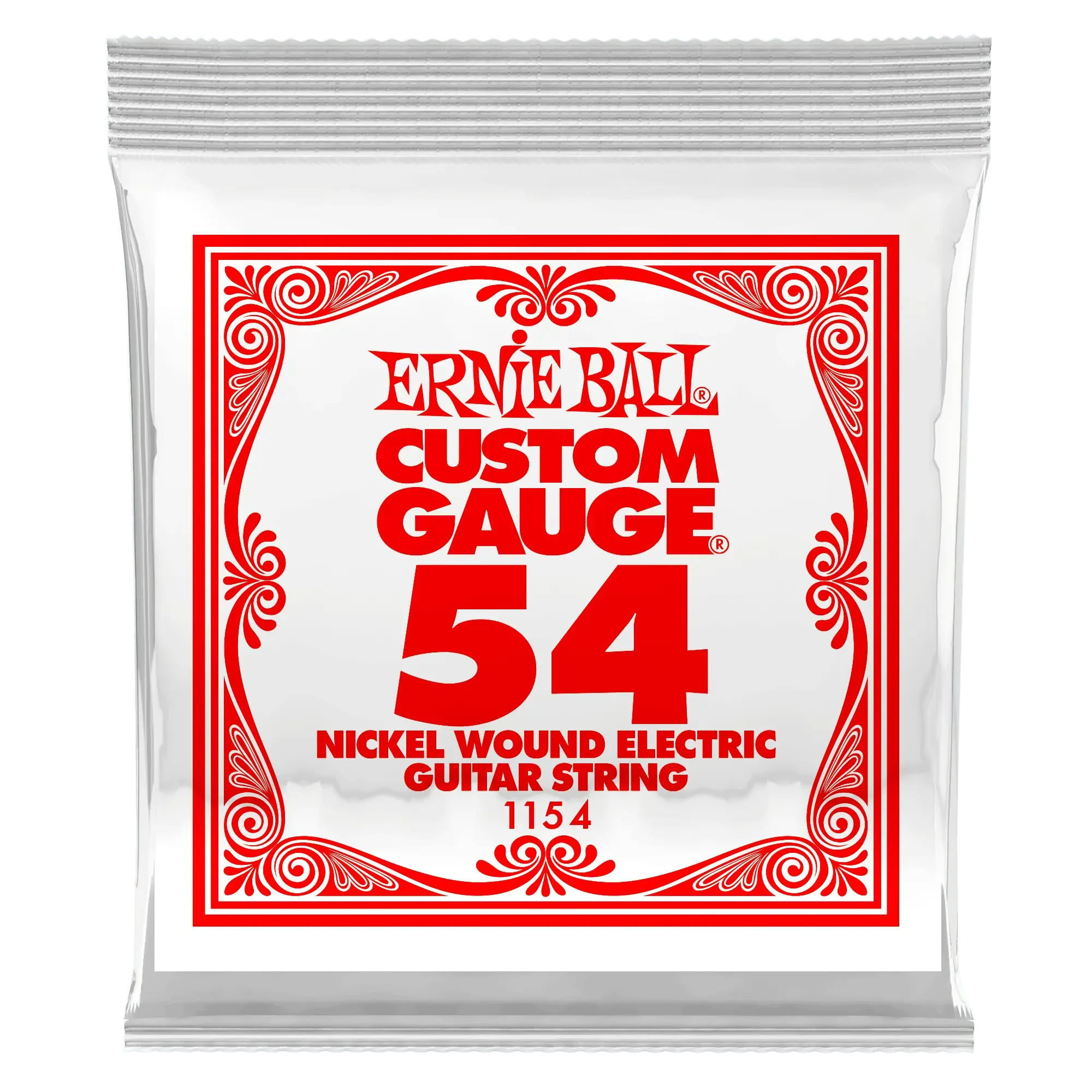 Струна для электрогитары Ernie Ball P01154 Custom gauge, сталь никелированная, калибр 54