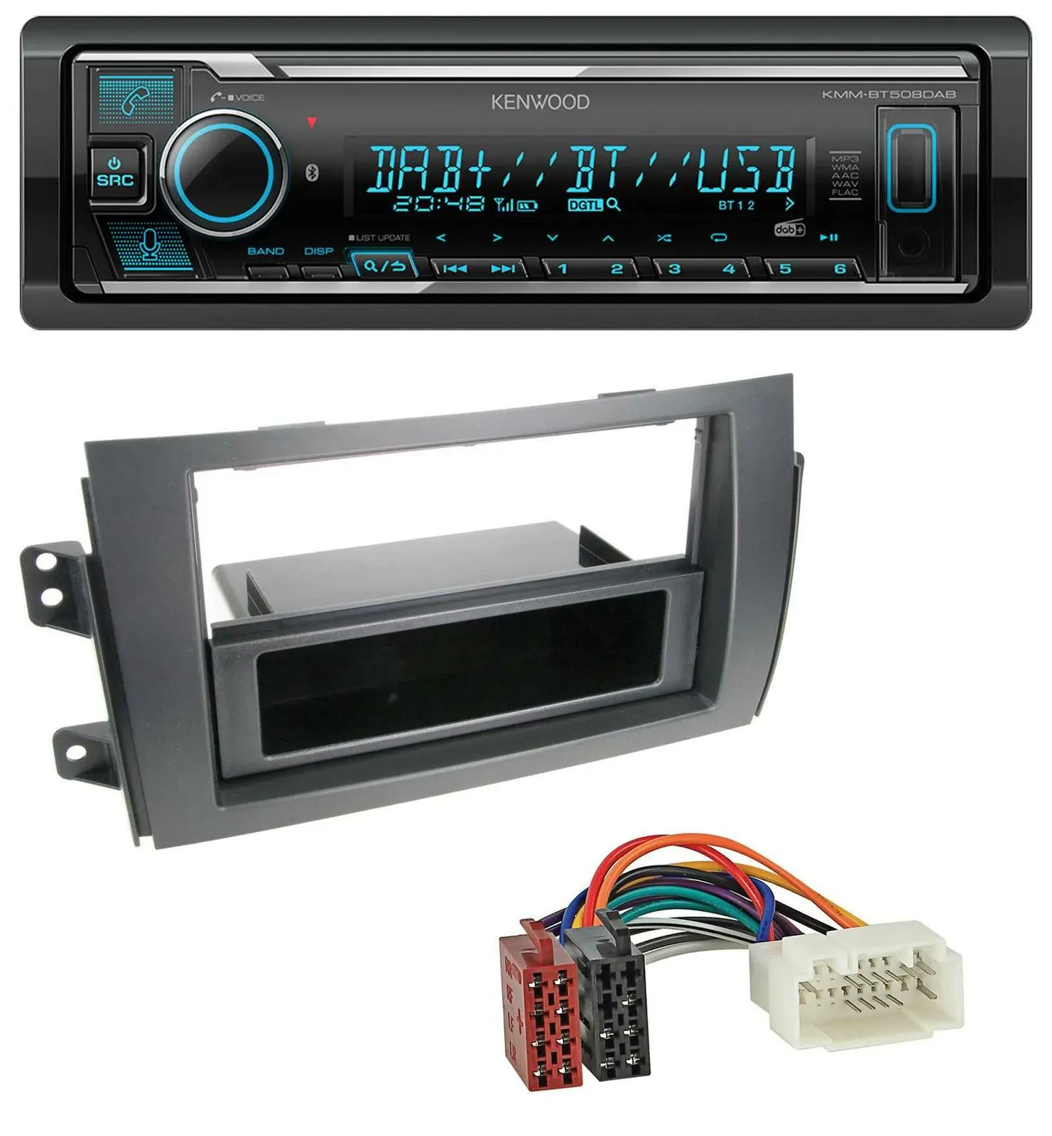 Kenwood Bluetooth MP3 DAB USB Autoradio für Fiat Sedici, Suzuki SX 4