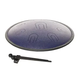 14" Copper Tongue Drum D Minor Purple 9-Tone Matt Finish Schlägel Tasche