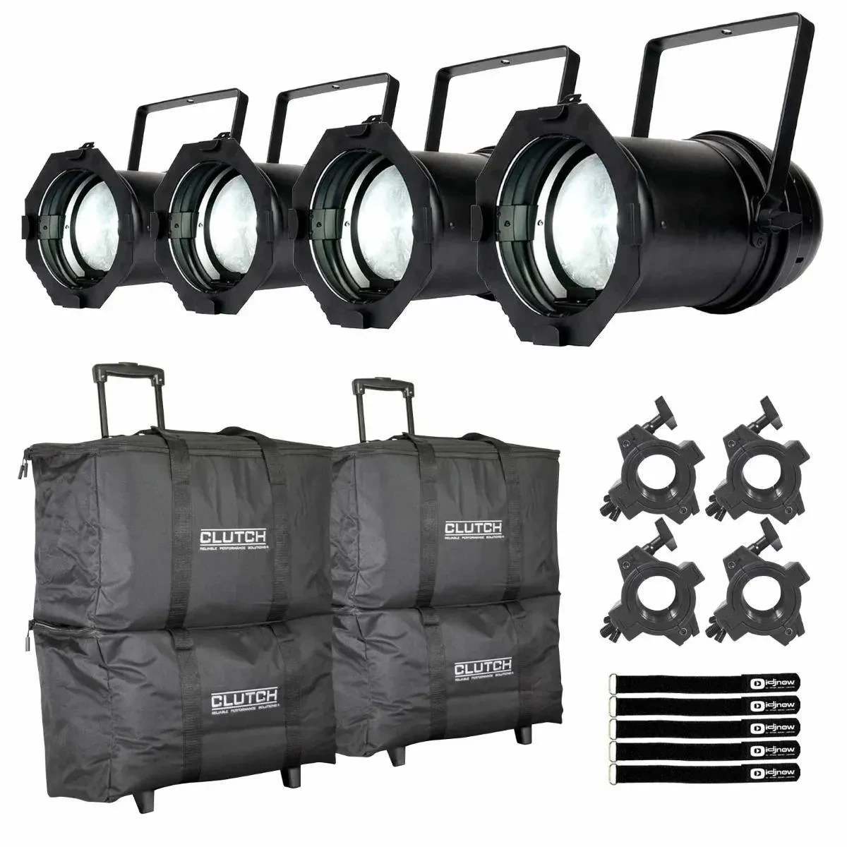 Светодиодный прибор American DJ Par Z100 5K2 100W 5700K Warm White C.O.B. LED с аксессуарами (4 штуки)