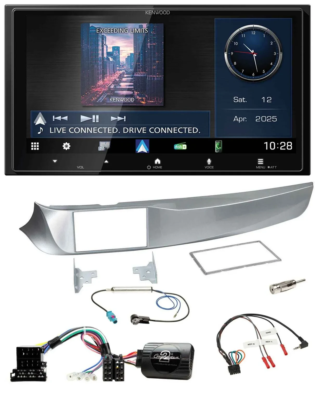 Kenwood Bluetooth 2DIN USB DAB Lenkrad Autoradio für Alfa Giulietta 2010-2014 94
