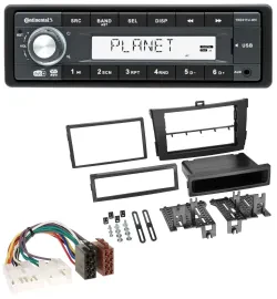Continental MP3 AUX USB DAB 1DIN Autoradio für Toyota Corolla ab 2009 schwarz