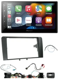 Автомагнитола для Audi A3 8P (2003–2012) Pioneer 2DIN, DAB, Bluetooth, USB, поддержка кнопок на руле