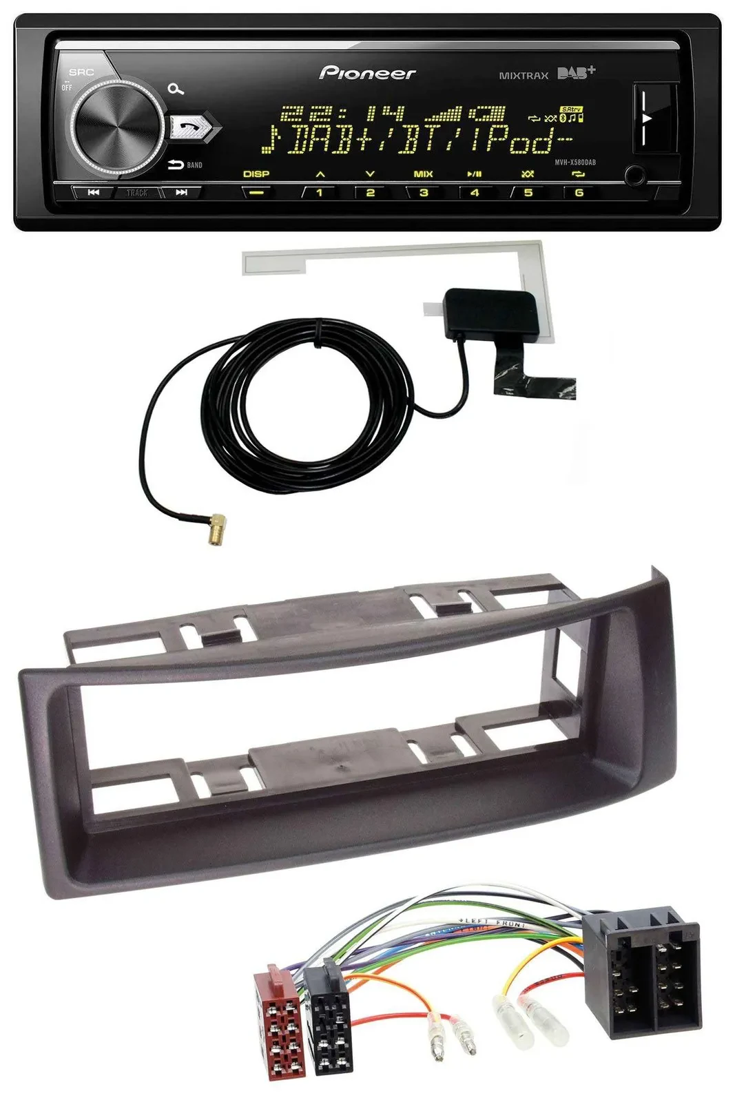 Pioneer Bluetooth DAB USB MP3 Autoradio für Renault Megane Scenic bis 03 schwarz